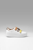 Sneakers Cloud Rap White Gold Lime Brown Metalized
