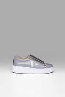 Sneakers Cloud Base Gray Silver Blue Metalized Brand