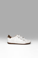 Sneakers Flat Rap White Animal Print