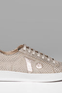 Sneakers Icon Base Cream Platine Metalized Reptile Brand