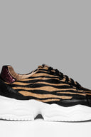 Sneakers Gem Pane Black Brown Bordeaux Animal Print