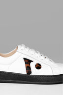 Sneakers Icon Base White Black Animal Print Brand