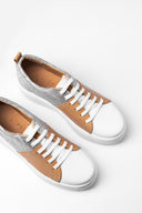 Sneakers Cloud Exp Silver Brown White Metalized