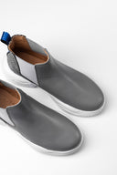 Sneakers Top Elastic Gray Blue Metalized