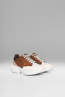 Sneakers Gem Pane Brown White Black Gold Metalized