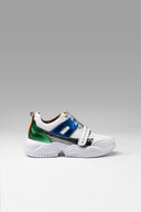 Sneakers Gem Strap White Silver Green Blue Red Metalized Studs