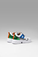 Sneakers Gem Strap White Silver Green Blue Red Metalized Studs