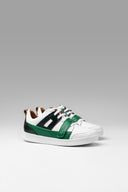 Sneakers Icon Strap White Green Metalized Studs