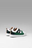 Sneakers Icon Strap White Green Metalized Studs