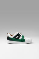 Sneakers Icon Strap White Green Metalized Studs