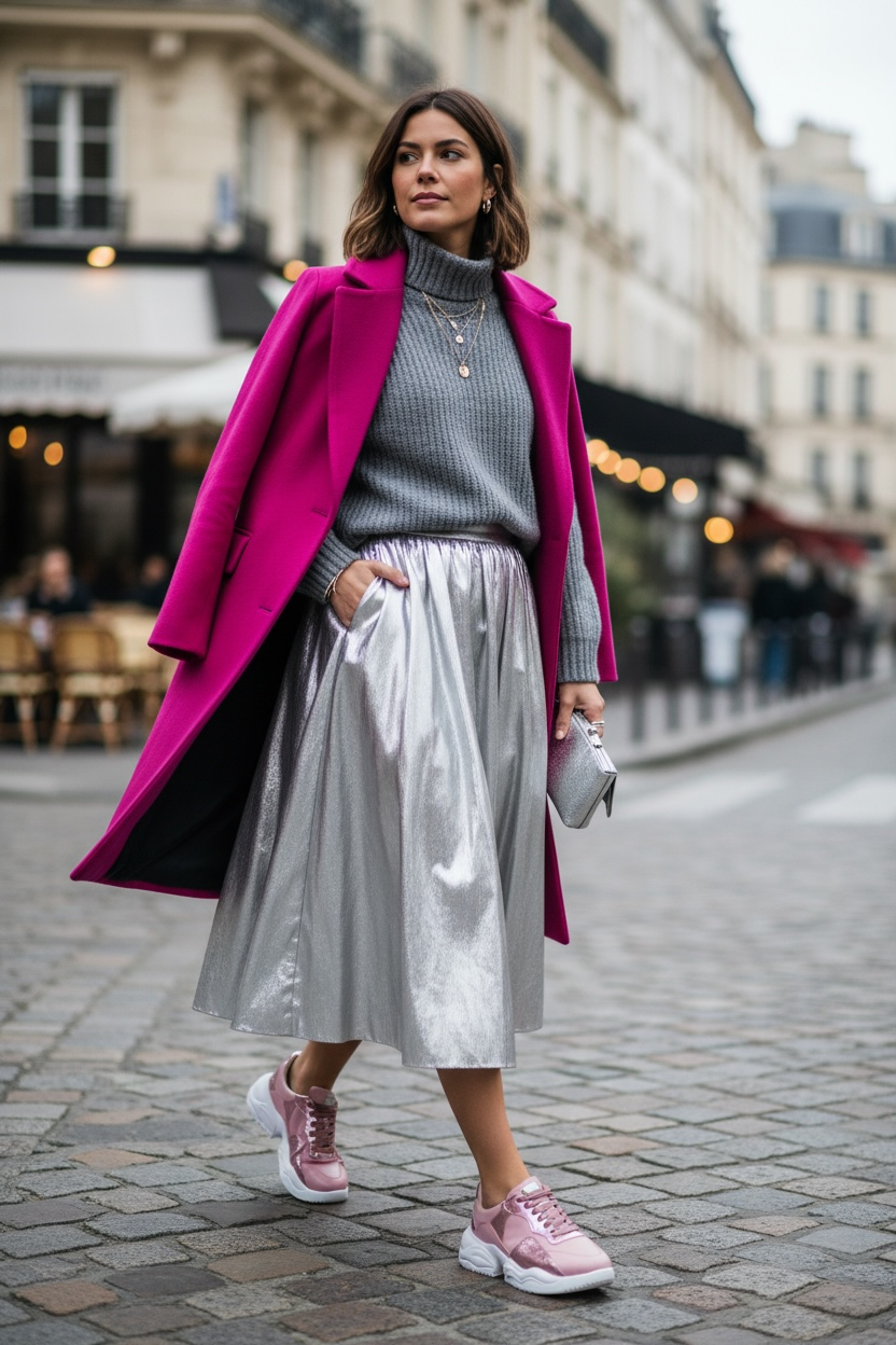 Sneakers Gem Flow Pink Metalized