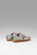 Sneakers Spot Base Silver Green Animal Print Metalized Brand