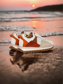 Sneakers Sprint Mix White Orange Brown Metalized