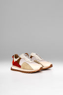 Sneakers Sprint Mix White Orange Brown Metalized