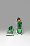 Sneakers Gem Flow Green Gold Metalized