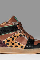 Sneakers Sky Exp Brown Black Bordeaux Green Animal Print