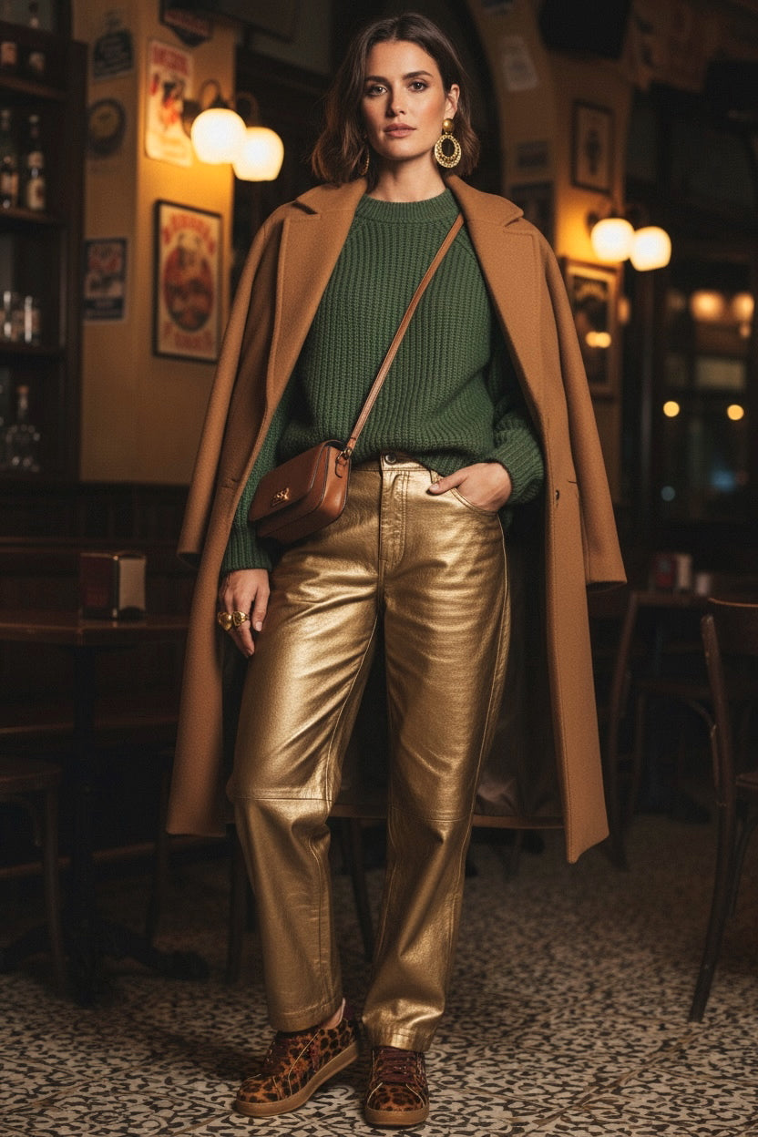 Sneakers Icon Base Brown Black Bordeaux Metalized Brand