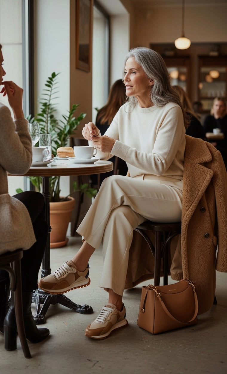 Sneakers Sprint Flow Toffee Brown Blue Platine Metalized