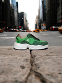 Sneakers Gem Flow Green Gold Metalized