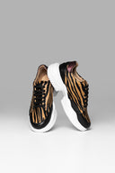 Sneakers Gem Pane Black Brown Bordeaux Animal Print