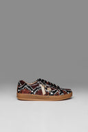 Sneakers Icon Base Black Orange White Gold Reptile Brand